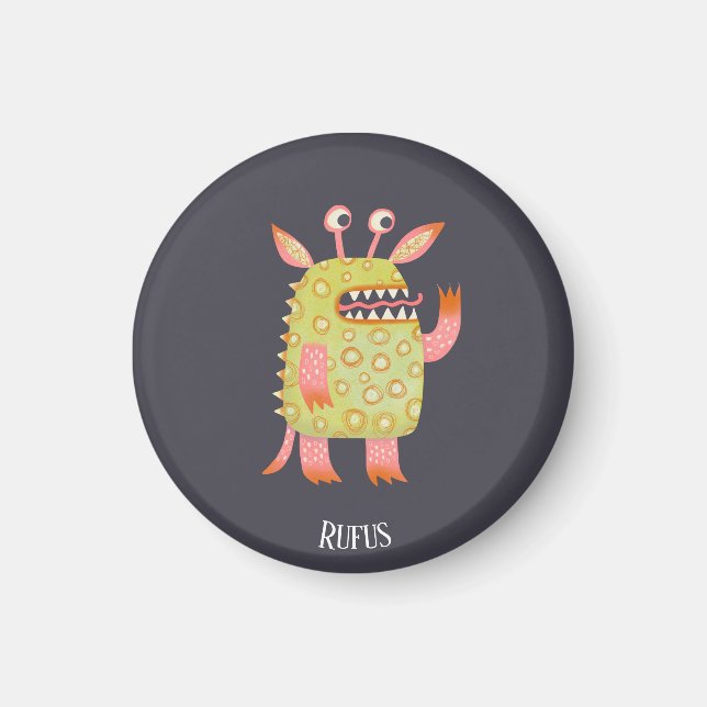 Fun Monsters Personalisiert Magnet (Vorne)