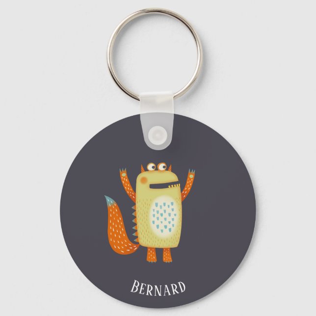 Fun Monsters Personalisiert Schlüsselanhänger (Vorderseite)