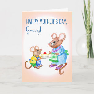 Fun Mother Day for Granny mit Niedlicher Mäusekart Karte