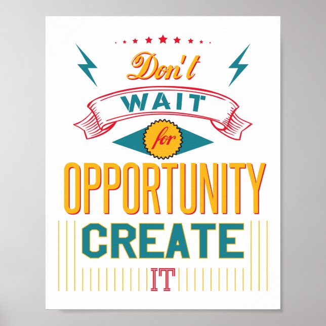 Fun Motivational Inspirational Saying Wall Poster (Vorne)