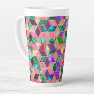 Fun Multi-Mixed Diamond-Shaped Hexagon 2 Milchtasse