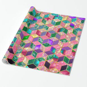 Fun Multi-Mixed Diamond-Shaped Hexagon Geschenkpapier