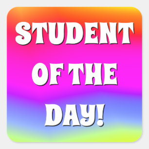 Fun Multicfarbener Regenbogen-ähnlicher Musteraufk Quadratischer Aufkleber