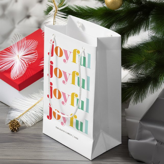 Fun Multicolor "Joyful" Personalisierter Urlaub Kleine Geschenktüte (Von Creator hochgeladen)