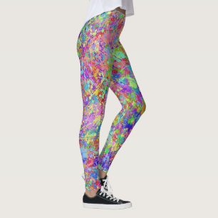 Fun Multicolor Paint Spritzers Leggings