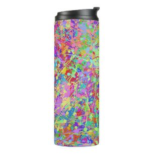 Fun Multicolor Paint Spritzers Thermosbecher