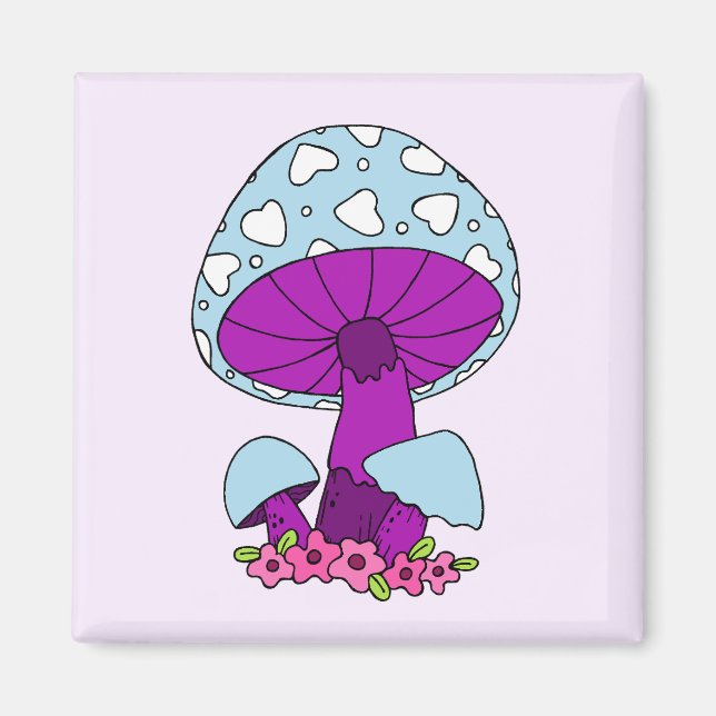 Fun Mushroom Kühlschrankmagnet Magnet (Vorne)
