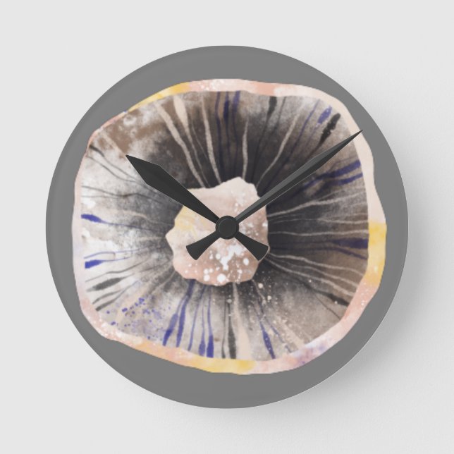 Fun Mushroom Runde Wanduhr (Vorderseite)