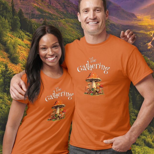 Fun Mushrooms Personalizable Family Wiedersehen Re T-Shirt (Von Creator hochgeladen)