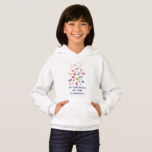 Fun Musical Instruments Kids T-Shirt Hoodie (Vorne ganz)