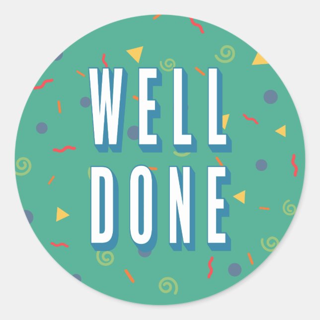 Fun-Muster gut gemacht Runder Aufkleber (Vorderseite)