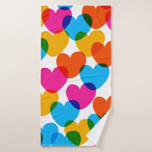 Fun nahtlose Vintage Liebe Hintergrund in pret Badehandtuch