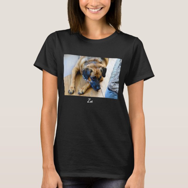 Fun Name Template Hund Foto T-Shirt (Vorderseite)