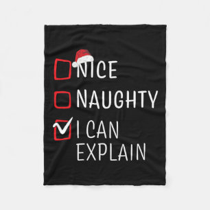 Fun Naughty Nice Weihnachtsfamilie Pajama Männer F Fleecedecke