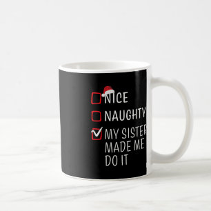 Fun Naughty Nice Weihnachtsfamilie Pajama Männer F Kaffeetasse