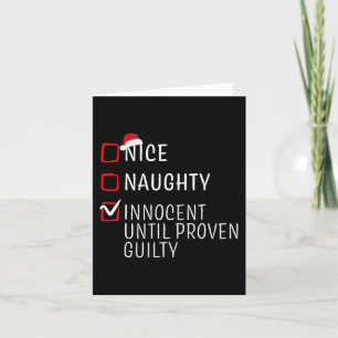 Fun Naughty Nice Weihnachtsfamilie Pajama Männer F Karte