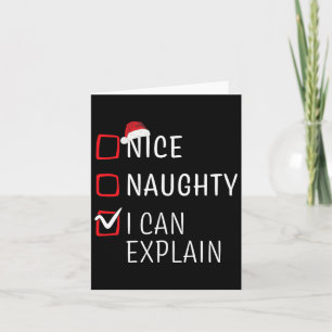 Fun Naughty Nice Weihnachtsfamilie Pajama Männer F Karte