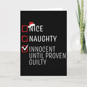 Fun Naughty Nice Weihnachtsfamilie Pajama Männer F Karte