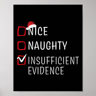 Fun Naughty Nice Weihnachtsfamilie Pajama Männer F Poster