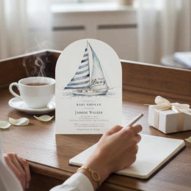 fun Nauti Bouy Nautical Baby Shower Invitation Einladung (Von Creator hochgeladen)