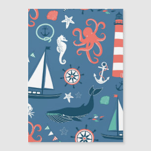 Fun-Nautical-Graphic-Muster Magnetkarte