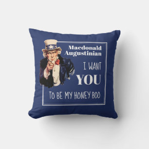 Fun Navy Blau WOLLTE ich DIR HONEY BOO Valentine Kissen