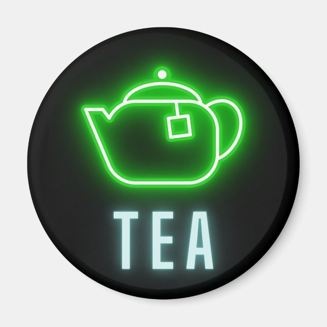 Fun Neon Teapot Magnet (Vorne)