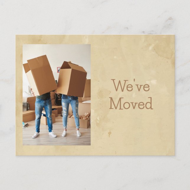 Fun Neue Adresse Erinnerung, neue Zuhause Postkart Ankündigungspostkarte (Vorderseite)