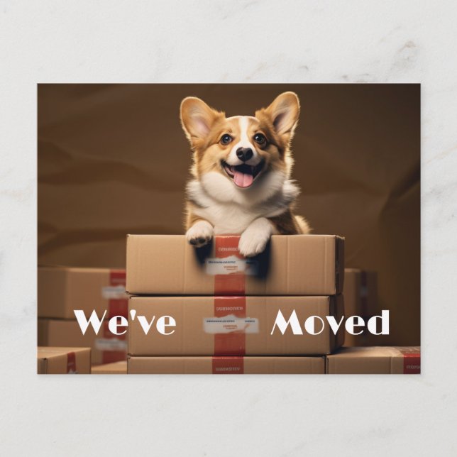 Fun Neue Adresse Erinnerung, neue Zuhause Postkart Ankündigungspostkarte (Vorderseite)