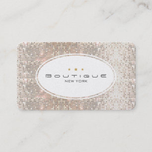Fun & Niedlich Fashion Boutique Imitate Silver Seq Visitenkarte