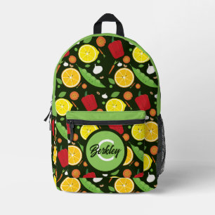 Fun Niedlich Food Kids Monogramm Bedruckter Rucksack