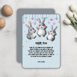 Fun Niedlich Hoppers Bunny Baby Dusche Dankeskarte