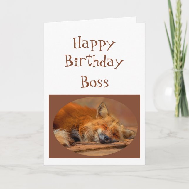 Fun "No Fox gegeben" Boss Birthday Animal Spaß Karte (Vorderseite)
