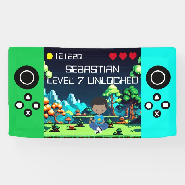 Fun Novelty Computer Game Geburtstagsparty Banner (Horizontal)