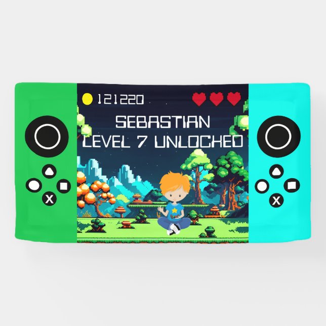 Fun Novelty Computer Game Geburtstagsparty Banner (Horizontal)
