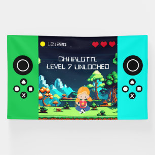Fun Novelty Computer Game Geburtstagsparty Banner
