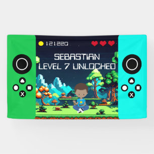Fun Novelty Computer Game Geburtstagsparty Banner