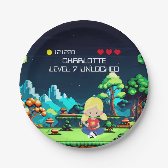 Fun Novelty Computer Game Geburtstagsparty Pappteller (Vorderseite)