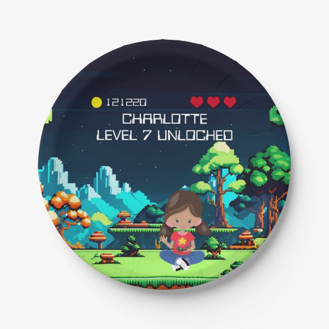 Fun Novelty Computer Game Geburtstagsparty Pappteller (Vorderseite)