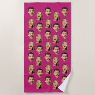 Fun Novelty Face Foto Custom Wedding Groom Spaß Strandtuch