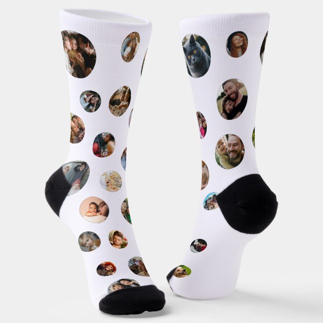 Fun Novelty Foto Collage Socken (Gewinkelt)