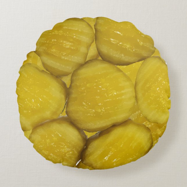 Fun Novelty Pickle Pillows Rundes Kissen (Vorderseite)