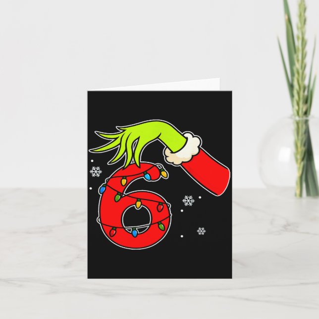 Fun Number 6 Christmas 67 Six Seven Meme Xmas Men  Karte (Vorderseite)