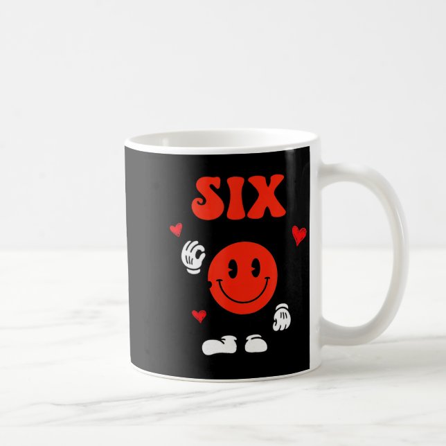 Fun Number 6 Funny 67 Meme Six Seven 6 7 Valentine Kaffeetasse (Rechts)