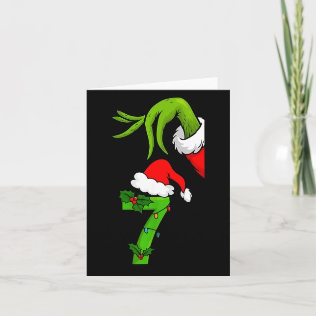 Fun Number 7 Christmas 67 Six Seven Meme Xmas Men  Karte (Vorderseite)