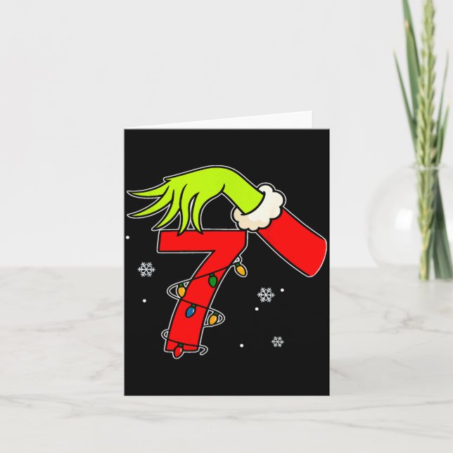 Fun Number 7 Christmas 67 Six Seven Meme Xmas Men  Karte (Vorderseite)