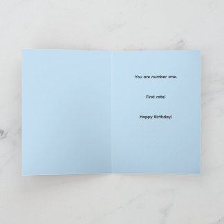 Fun numbers one first rate best birthday ONE Karte