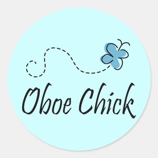 Fun Oboe Chick Music Sticker (Vorderseite)