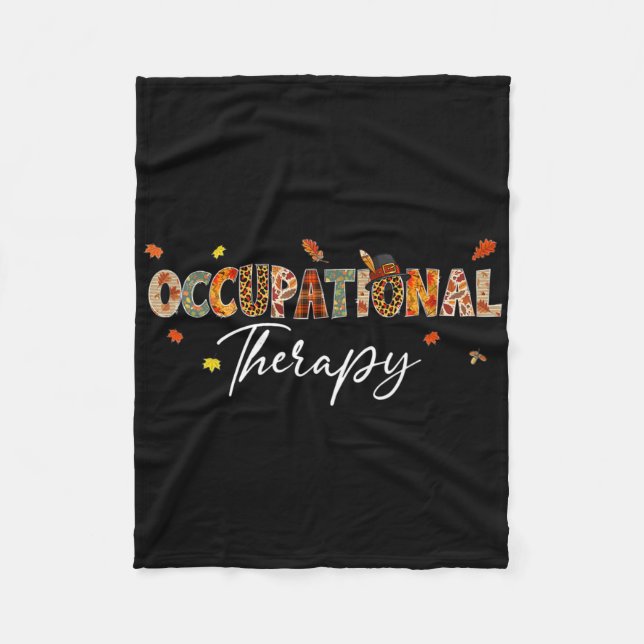 Fun Occupational Therapy Pumpkin Herbst Bäume fall Fleecedecke (Vorderseite)