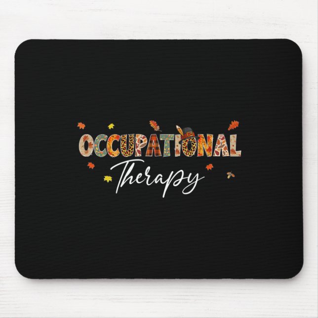 Fun Occupational Therapy Pumpkin Herbst Bäume fall Mousepad (Vorne)